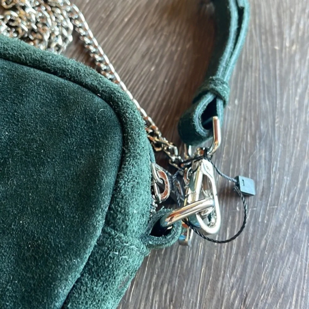 Núnoo Brenda Small Suede Crossbody Bag Green
